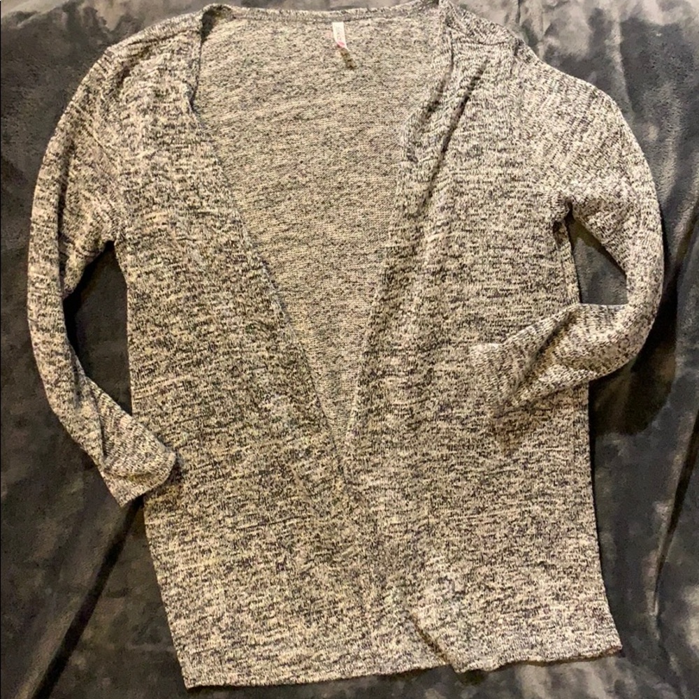 Fabkids Grey Heathered Cardigan Size Large